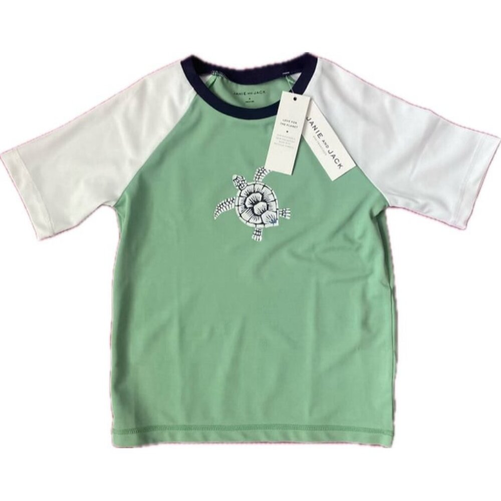 Janie and Jack NWT sea turtle rash guard